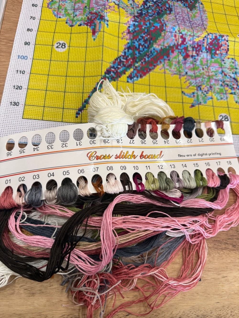 Bird Cross Stitch Kit with Multi-Color‎ Threads - Picture 3 of 4